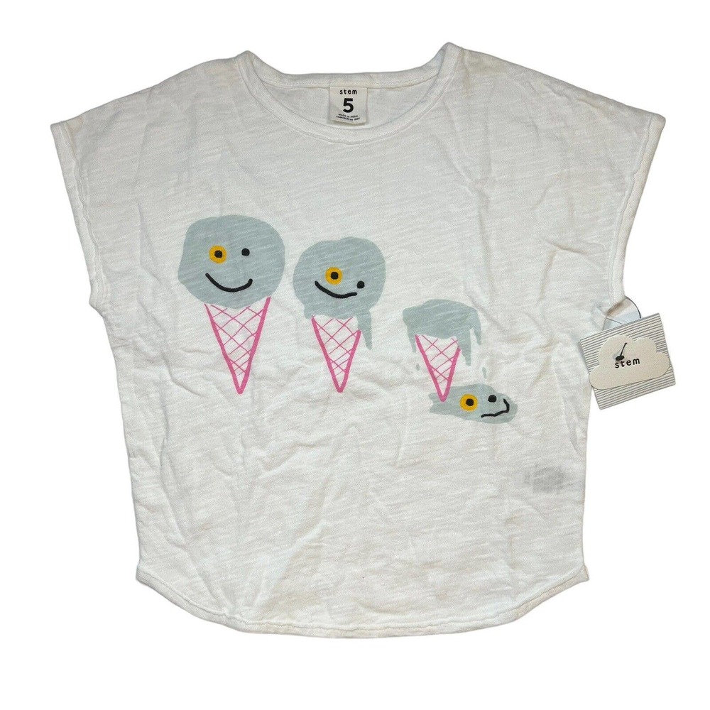Stem‎ Ice Cream Cone Tee 5 New